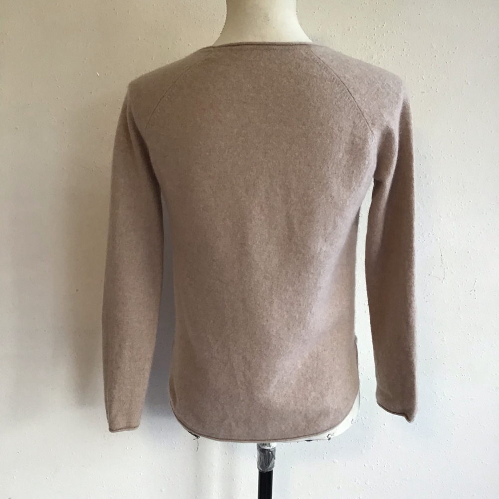 Vince. Women Elegant Warm Beige Crew Neck Sweater S - Picture 8 of 12